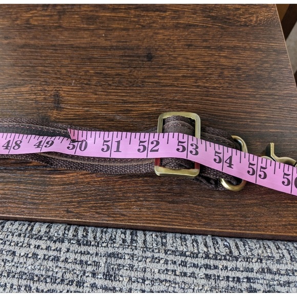 Dark Brown Leather Canvas Replacement Crossbody Messenger Adjustable Strap - Picture 8 of 11